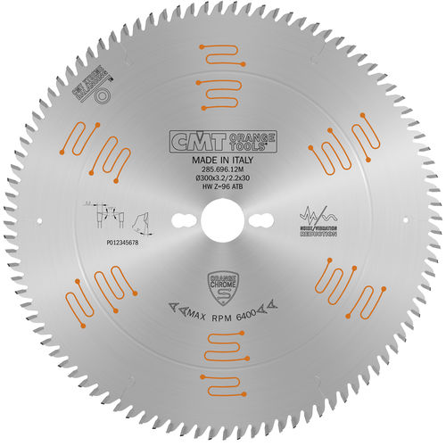 Lama per sega circolare - 285.CHROMEFINE series - CMT Orange Tool - in acciaio / per legno