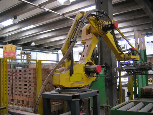 Pallettizzatore e depallettizzatore robotizzato - ROBOBRICK - Ferrari & Cigarini srl - per brick / con manipolatore