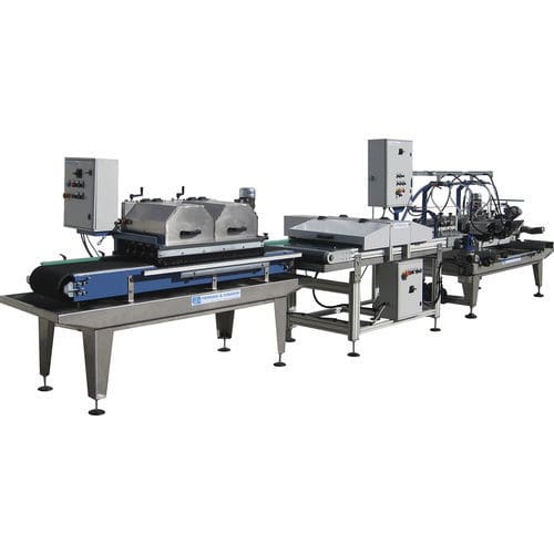 Linea di taglio a lama rotativa - COMPACT LINE SQUARE  - Ferrari & Cigarini srl - per pietra / per mattoni / smussatura