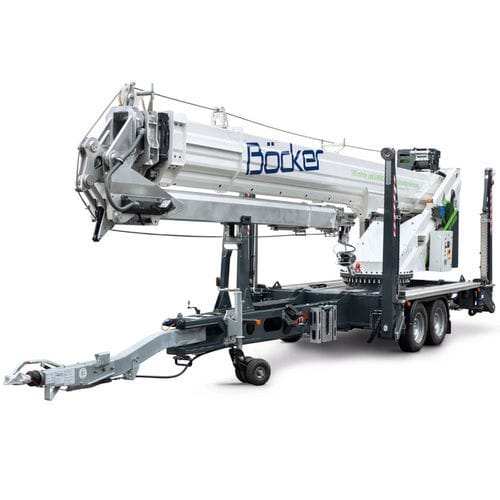 Gru montata su rimorchio - AHK 36 series  - Böcker Maschinenwerke GmbH - con braccio / telescopica / per cantiere