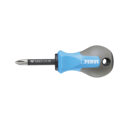 Cacciavite con impronta a croce Phillips - D882/2038 - FERVI - a manico corto