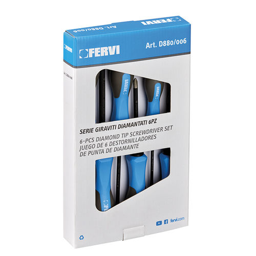 Cacciavite piatto - D880/006 - FERVI - con impronta a croce Phillips