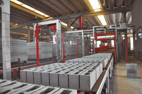 Sistema di movimentazione automatizzato - TOPWERK - di materiale secco / per blocchi in calcestruzzo