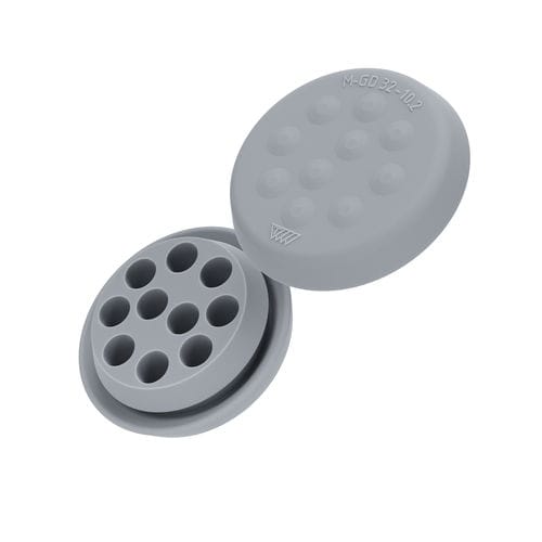 Copertura Cavo Muro 2 Ingressi 2 Piastre Passacavo 'Buster Mattone' Nero - Per Ingresso Ordinato Cavi Coassiali SAT/TV Su Parete Esterna Bticino Matix USB - Foto 2