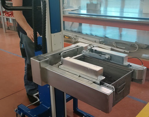 Pinza sollevatrice e ribaltatrice di bobina - RIEVO - per cassette / verticale / orizzontale