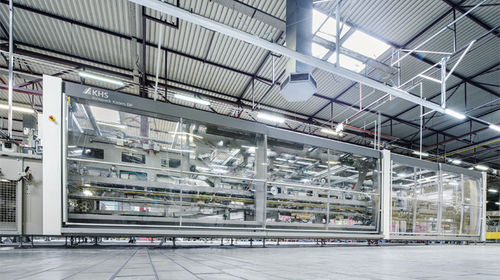 Linea di imballaggio per l'industria delle bevande - DP - KHS GmbH - per bottiglie PET / per bevande / per vaschette