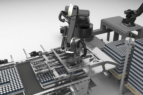 Pallettizzatore robotizzato - PLR - KHS GmbH - a strati / vetro / per lattine