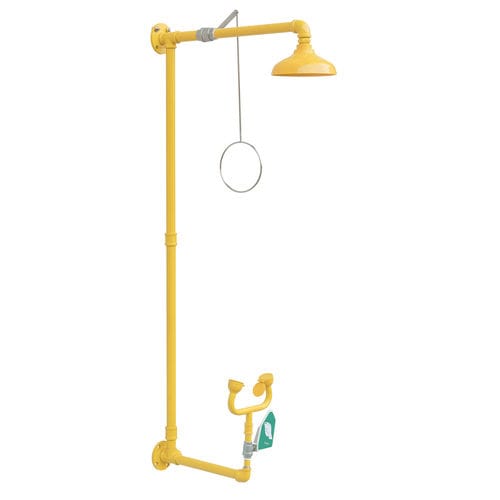 Doccia di sicurezza da parete - H series - Fortune Protection Safety Ltd. - in plastica / con lavaocchi / da esterno