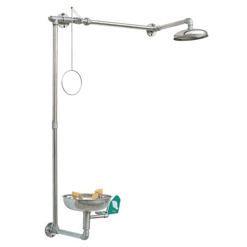 Doccia di sicurezza da parete - SS-H150 - Fortune Protection Safety Ltd. - con lavaocchi / da interno / da esterno