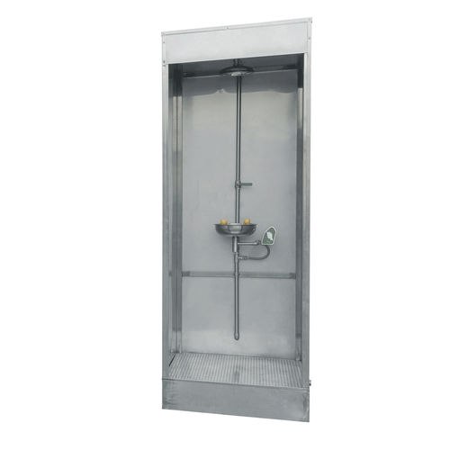 Cabina per doccia con lavaocchi - SS-M150 - Fortune Protection Safety Ltd. - montata su piattaforma