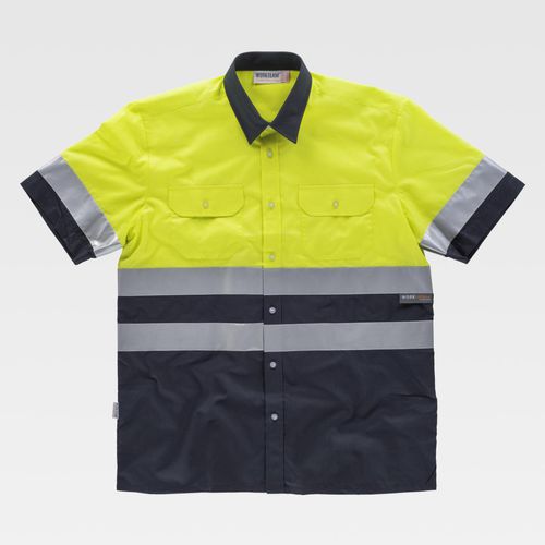 Camicia da lavoro - C3811 series - WORKTEAM - alta visibilità / in cotone / in poliestere