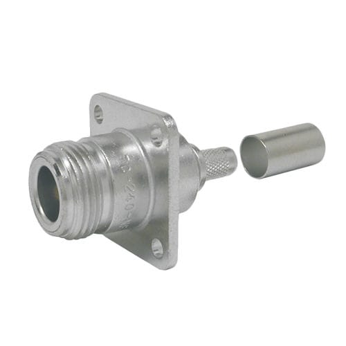 Connettore per montaggio su pannello - TC-240-NF-BHFA - Times Microwave Systems - RF / tipo N / femmina