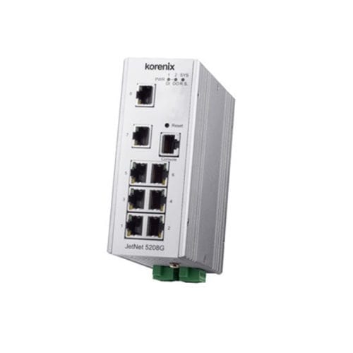 Switch Ethernet gestibile - JetNet 5208G - Beijers Electronics APAC - 9 porte / di livello 2 / su guida DIN