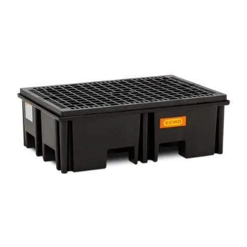 Vasca di ritenzione per fusti - 11486 - Ricomi srl - 2 fusti / in polietilene / con griglia zincata