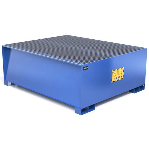 Vasca di ritenzione per contenitore IBC - VA1000R - Ricomi srl - per fusti / in metallo / con griglia zincata