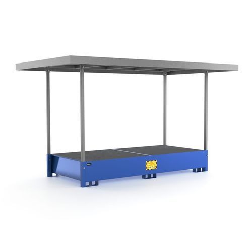 Vasca di raccolta per contenitore IBC - VAT2000R - Ricomi srl - in acciaio galvanizzato
