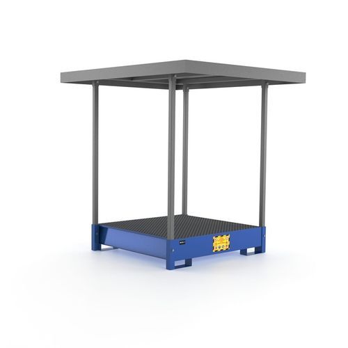 Vasca di ritenzione per fusti - VAT400R - Ricomi srl - 4 fusti / in acciaio galvanizzato