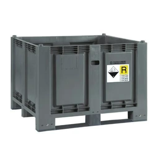 Cassonetto in plastica - 80124870 - Ricomi srl - per rifiuti pericolosi / con omologazione ONU / con coperchio