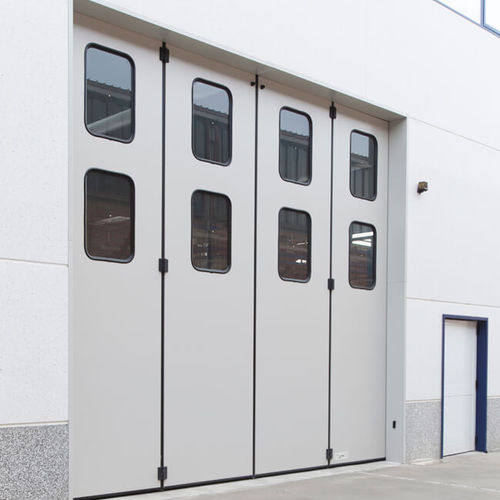 Porta a libro - PERSEO - IRIDIUM DOORS - in acciaio galvanizzato / vetrata / da esterno