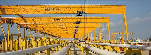 Gru a cavalletto monotrave - Alexandria Crane Systems - su guida di scorrimento / per carichi pesanti