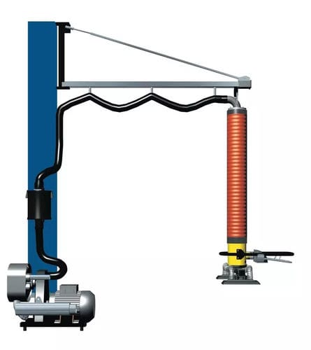 Tubo di sollevamento per cartone - VEL160-2.5-STAND - Herolift - per sacchi / per fusti / per foglie di bosco