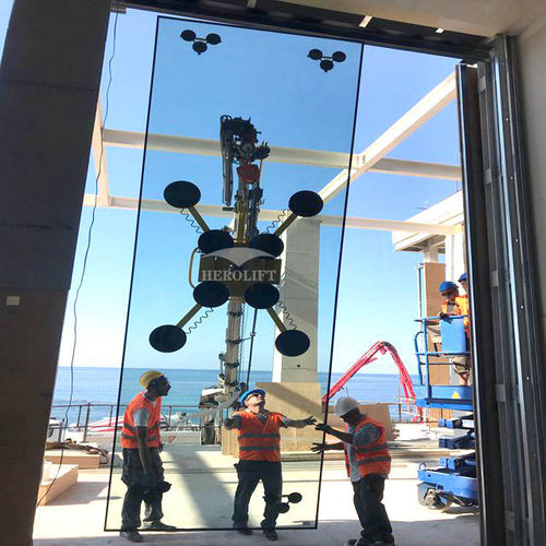 Ventosa di sollevamento a croce - GLA600-8-B-M - Herolift - per lastra di vetro