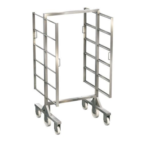 Carrello in acciaio inossidabile - 65219 series - Brökelmann Geräte- und Anlagenbau - per affumicatoio / a sei ruote