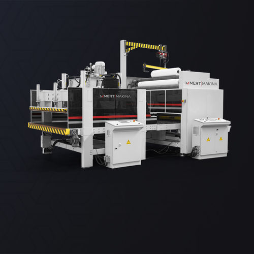 Macchina di confezionamento controllata da PLC - M-2300 - MERT MACHINERY - in pellicola / per materasso / pneumatica