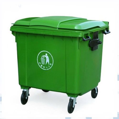 Cassonetto in HDPE - KT-1100L - Qingdao King Tai Plastic Industry Co.,Ltd - per scarti industriali / con coperchio / 4 ruote