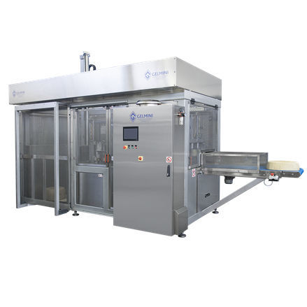 Porzionatrice per formaggio a pasta dura - EOS - Gelmini - meccanica / automatica / con trasportatore