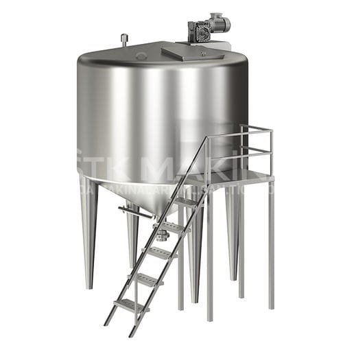 Serbatoio di processo - STK Makina - del siero del latte / cilindrico / verticale