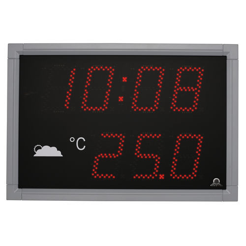 Orologio termometro - DT series - MOBATIME Swiss Time Systems - GPS / radio DCF77 / per esterni