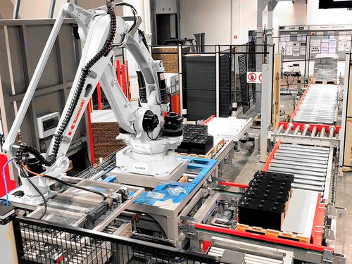 Pallettizzatore robotizzato - TES STM GROUP - per movimentazione / piccolo