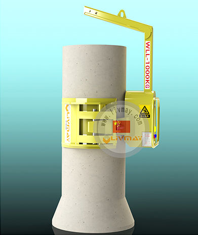 Pinza sollevatrice e ribaltatrice per canalizzazioni in calcestruzzo - WLL - Shenzhen Liwumei Industrial Equipment Co.,Ltd. - verticale