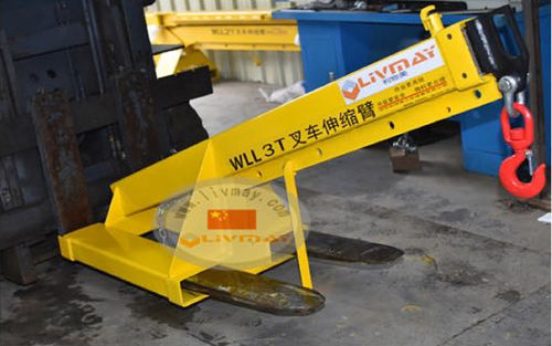 Gru a bandiera per carrello elevatore - LC-D017 series - Shenzhen Liwumei Industrial Equipment Co.,Ltd. - telescopica / di sollevamento
