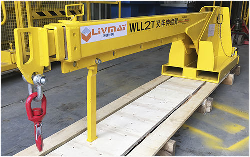 Gru a bandiera per carrello elevatore - Shenzhen Liwumei Industrial Equipment Co.,Ltd. - di sollevamento / telescopica / ad altezza regolabile