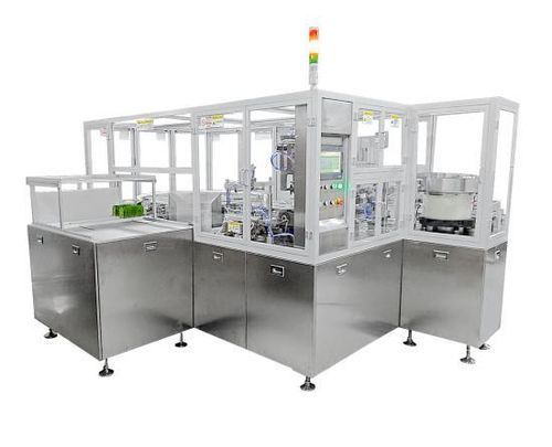 Macchina per la posa e il fissaggio rotativa - GF-2500B - Guangzhou Biaoji Packaging Equipment Co., Ltd. - interamente automatica / per imballaggi / per sacchetti con beccuccio