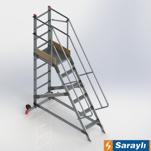 Scala da appoggio in alluminio - SARAYLI LTD. STI. - a piattaforma