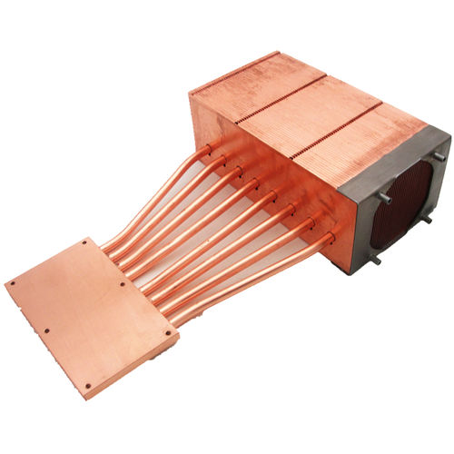 Dissipatore in rame - A1664 - Awind heat sink - di potenza / con tubo di calore