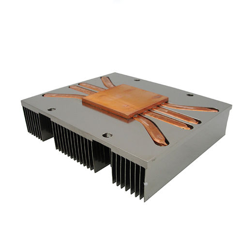 Dissipatore in alluminio - A1626 - Awind heat sink - per impianti di telecomunicazioni / con tubo di calore