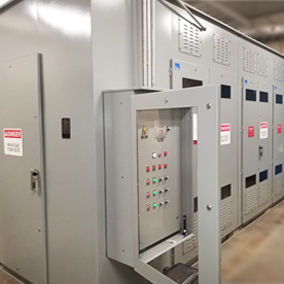 Batteria di condensatori fissa - PowerMCap Series - Powerside - preassemblata / per compensazione del fattore di potenza / chiusa