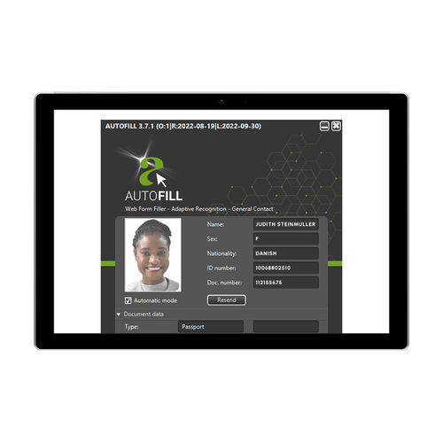 Software per controllo dei documenti di identità - AutoFill - Adaptive Recognition - industriale