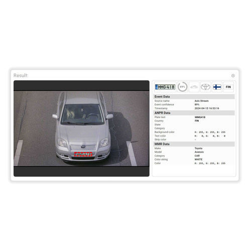 Software LAPI - Carmen&reg; Axis - Adaptive Recognition - di controllo accessi / in tempo reale / cloud