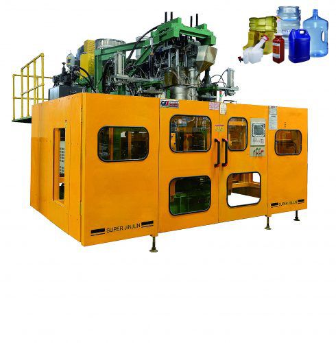 Macchina di soffiaggio a coestrusione - DKB-10LD - Dongguan JinJun Machinery Co., Ltd. - per bottiglie / per contenitori con maniglia / per fusti