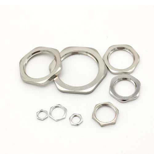 Controdado in ottone nichelato - JX-M-ML series - YUEQING JIXIANG CONNECTOR CO., LTD - esagonale / filettato / per raccordo