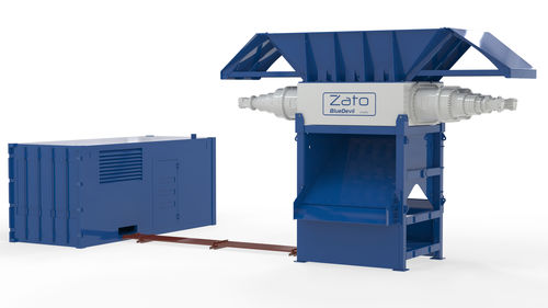 Trituratore a 2 alberi - Blue Devil GF4000 - ZATO srl Unipersonale - di metallo / di pneumatici / per rifiuti solidi sfusi