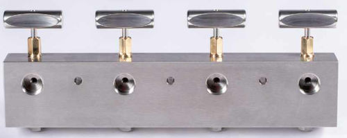 Manifold multicanale - Precision High Pressure - in acciaio inossidabile / per elettovalvola / filettato