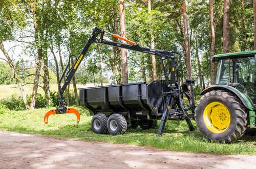 Rimorchio per legna - BMF 8T1 - BMF - tandem / trainato / forestale