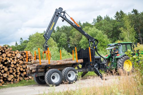 Rimorchio per legna - BMF 14T2 Pro - BMF - tandem / trainato / forestale