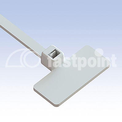Fascetta stringicavo in plastica - 2435AA00 - Fastpoint Srl - con portaetichette